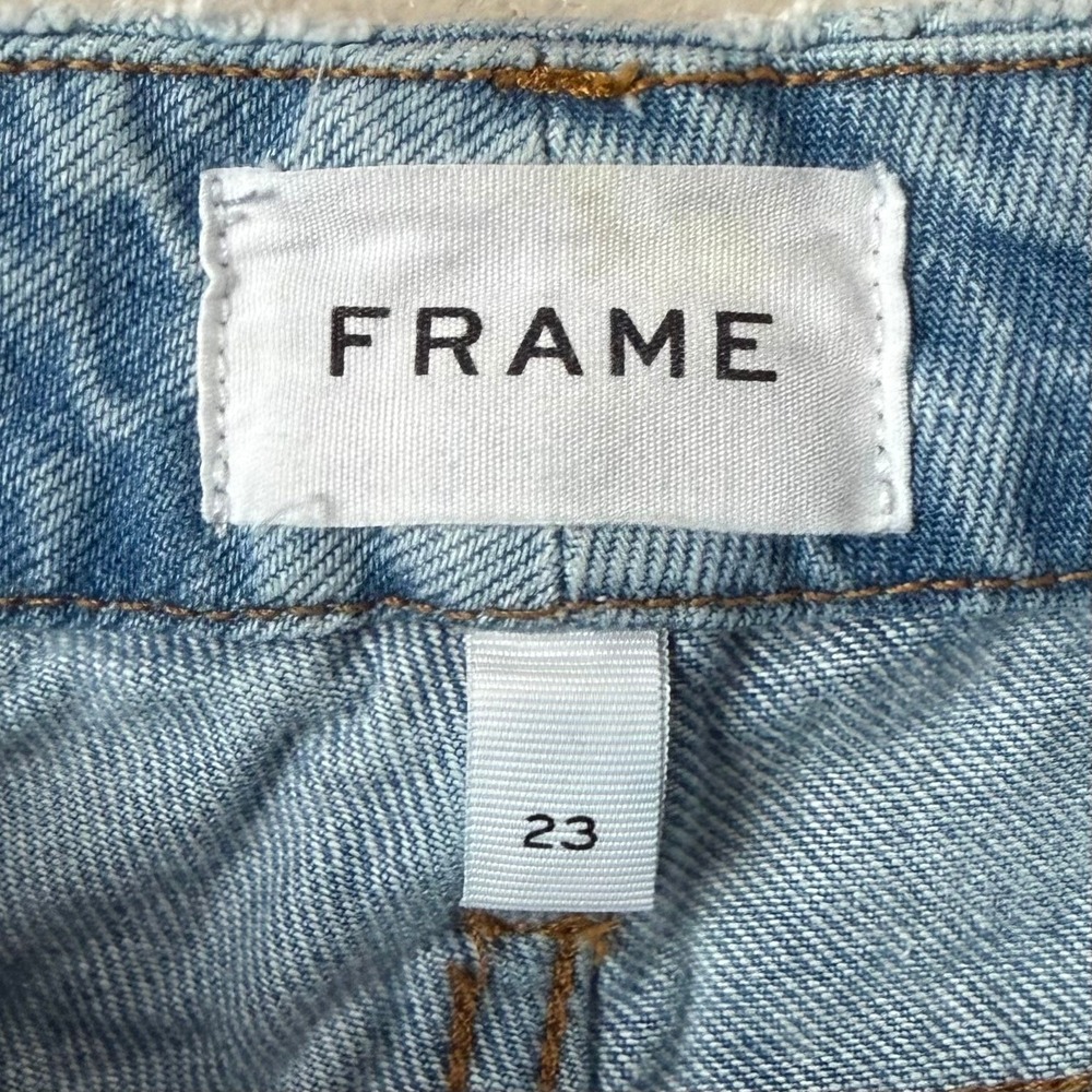 Frame Jeans Size 23 Le Super High Mini Boot Rossum 1Year Light Wash Denim Cotton - Picture 9 of 12